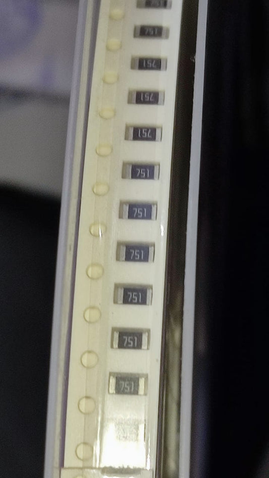 750 OHM RESISTOR  SMD 750E 750R 5% 1206 WATTS ETD11109