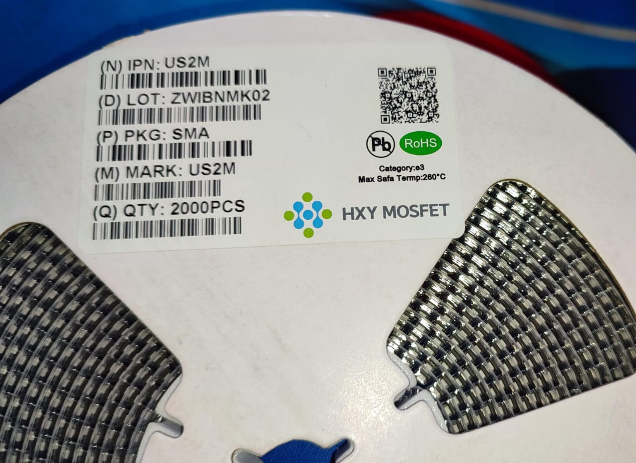 US2M SMA HXY Fast Recovery Diode 2A 1000V SMD ETA2452