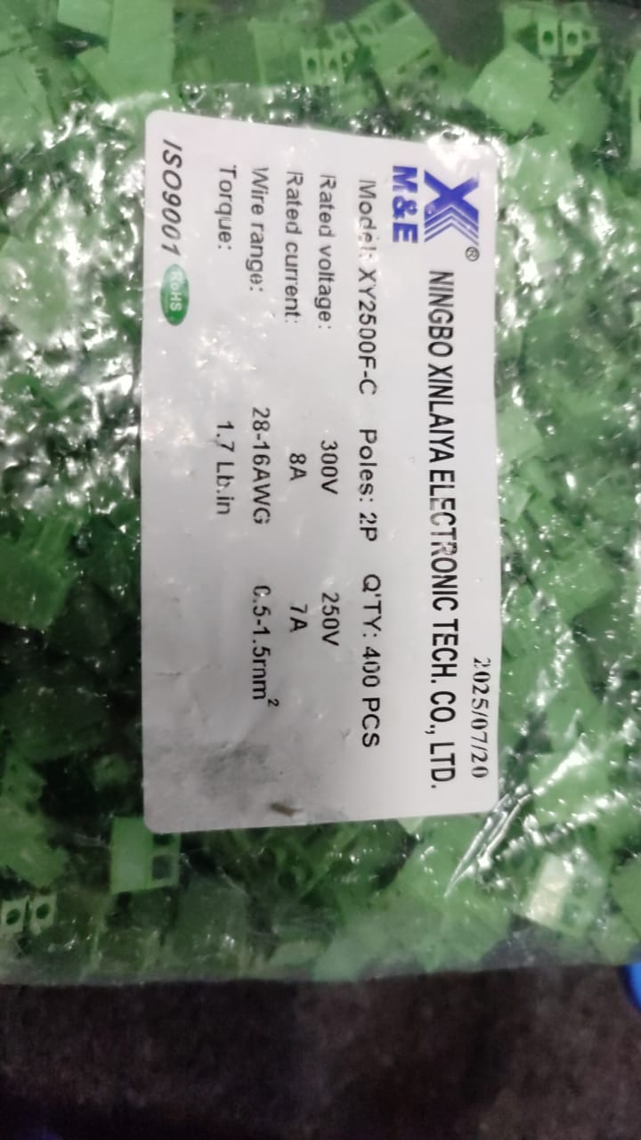 XY2500 2pin 3.81MM pitch female Right Angle Terminal Block Connectors 8A 125V XINYA 2P ET9519