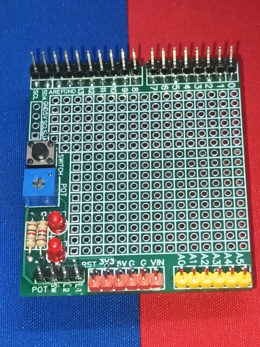 UNO Prototype Shield With LED POT & SWITCH  ETD11499