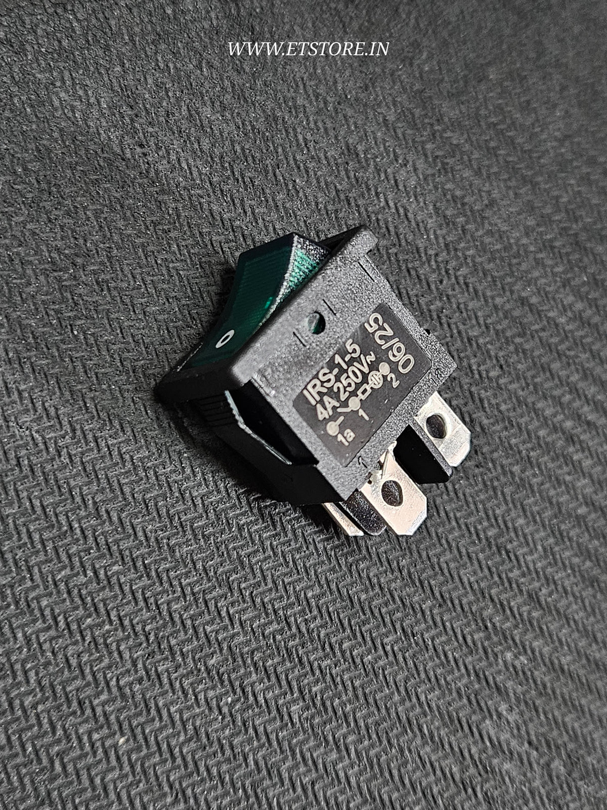 GREEN IRS-1-5 DPST Rocker Switch 4A 250V AC On Off ELCOM ET7207