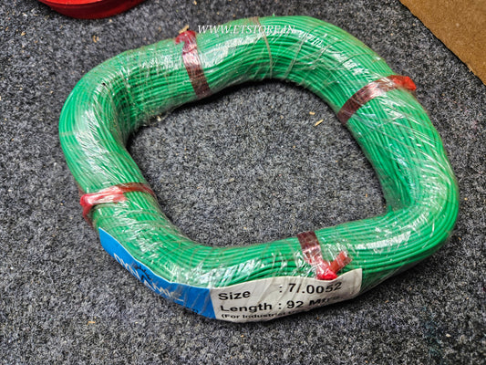 GREEN 92meter Wire 7/0.0052 MULTI Strand Multistrand 0.5A ETH6921