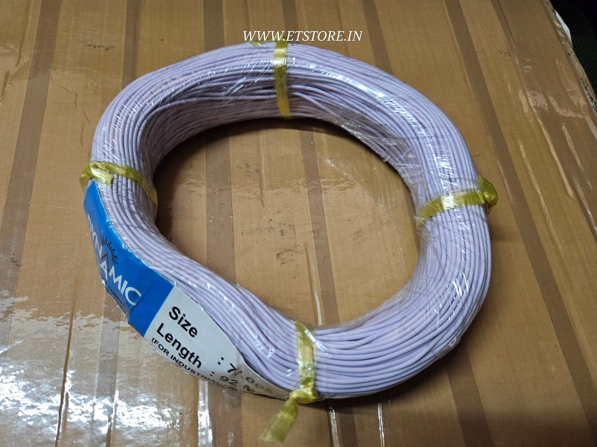 WHITE 92meter Wire 7/0.0052 MULTI Strand Multistrand 0.5A ETH6923