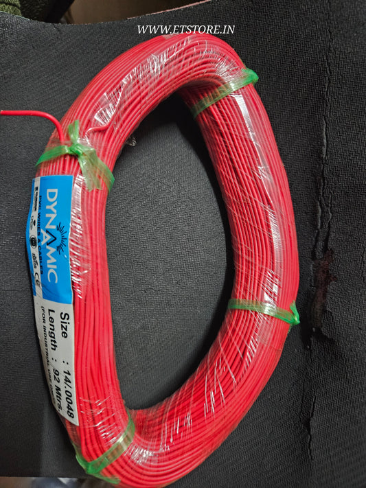 92meter RED MULTI Strand Wire 14/0.0048 Multistrand ET10904