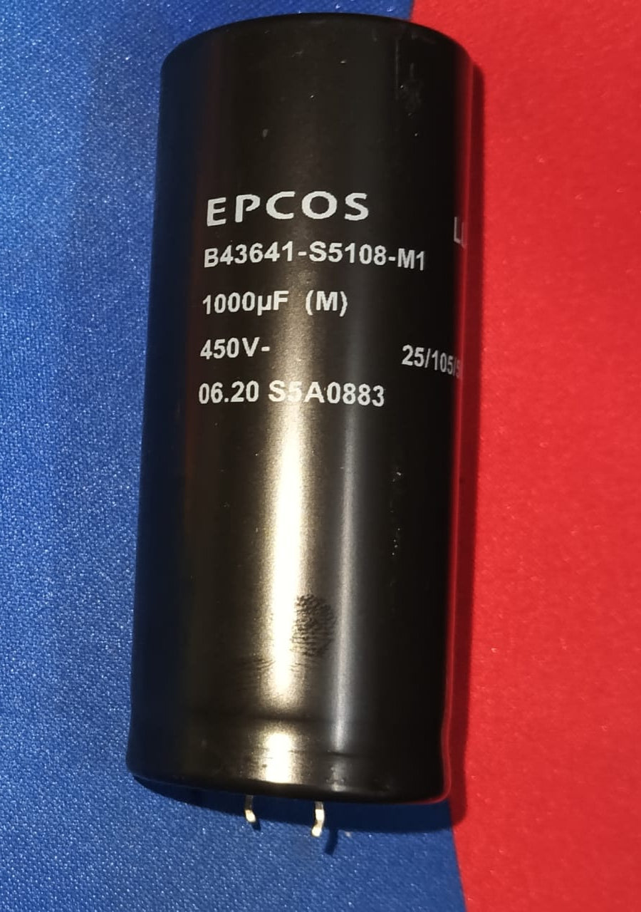 1000uF 450V EPCOS Capacitor CAN Type 105C 30x70mm B43641-S5108-M1 ETA2625