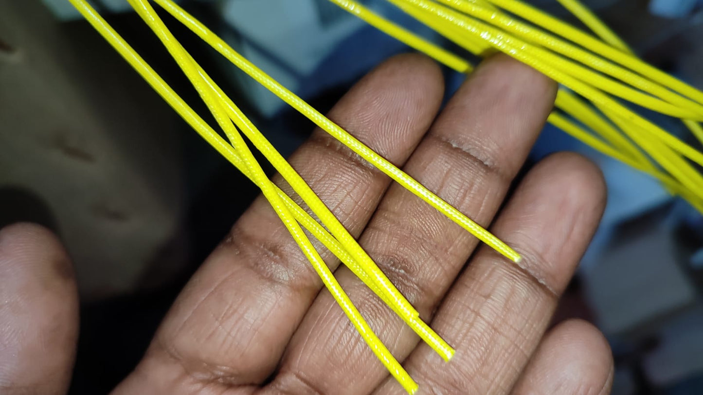 1mm yellow Fiber glass Insulation tubes Sleeves 1 Meter ET8915