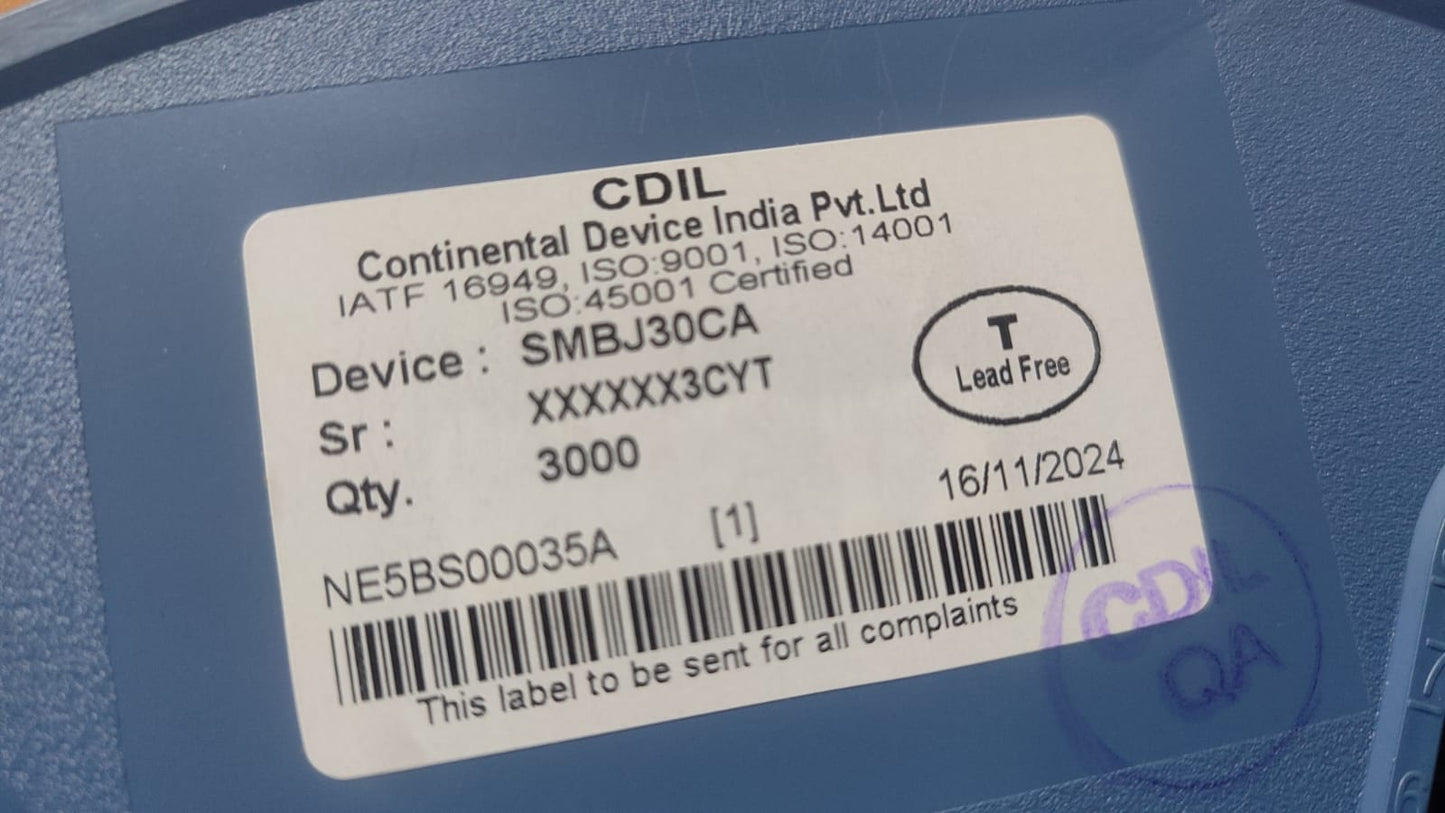 SMBJ30CA Bidirectional TVS Diode SMD 30CA 5V 30V CK ETD11472