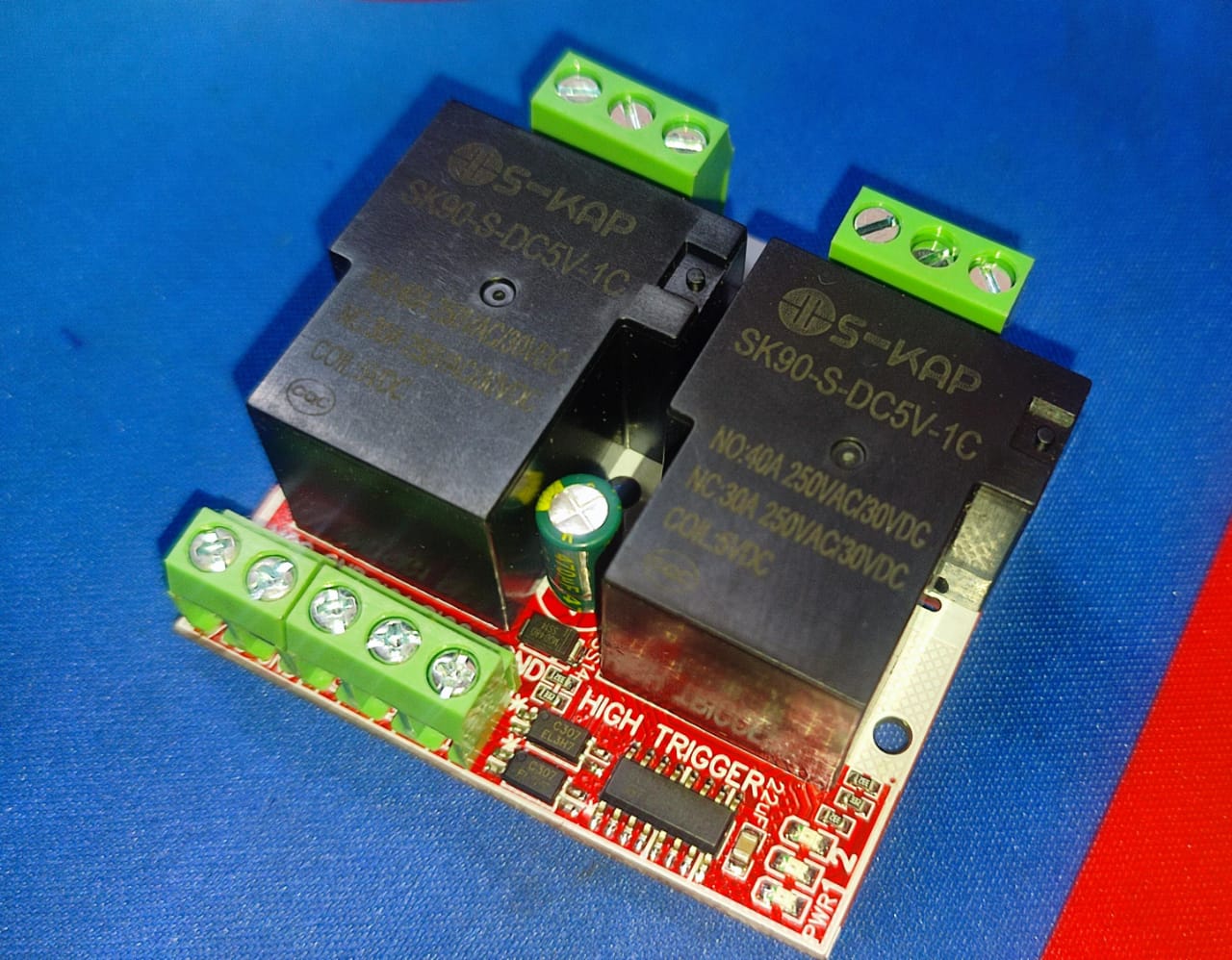 5V 40A / 30A 2 Channel Relay Module With Optocoupler high Level Trigger 2CH ETD11191