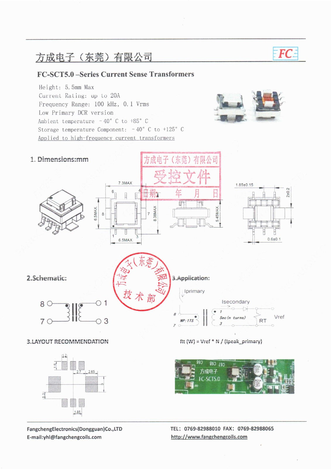 20A Current Sense Transformers CT SMD  SMD FANGCHENG ETE9965