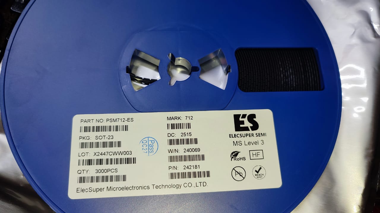 PSM712-ES Bidirectional TVS diode SOT23 17A 712 7V 12V SM712 350W ET7127