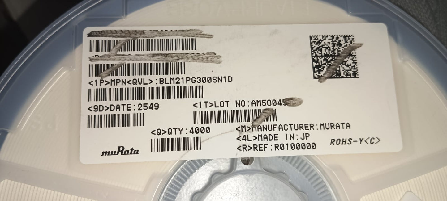 BLM21PG300SN1D 0805 Murata Electronics 4A 14mΩ ±25% 30Ω@100MHz Ferrite Beads ETA2351