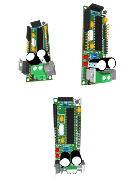 ATMEGA328 OR ATMEGA8 BREAKOUT BOARD PCB ONLY WITH 7-12V INPUT SUPPORT ET5860
