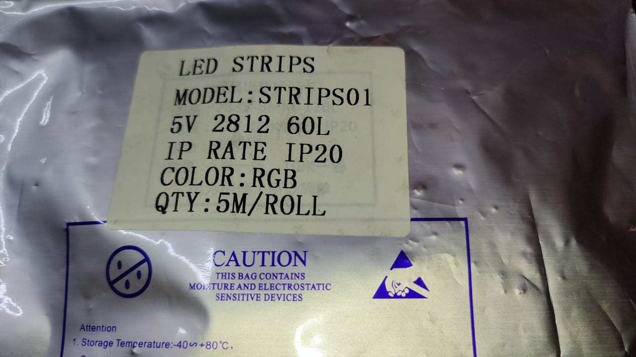 1 Roll RGB PIXEL LED STRIP 5V 4-5 METER length ET7209