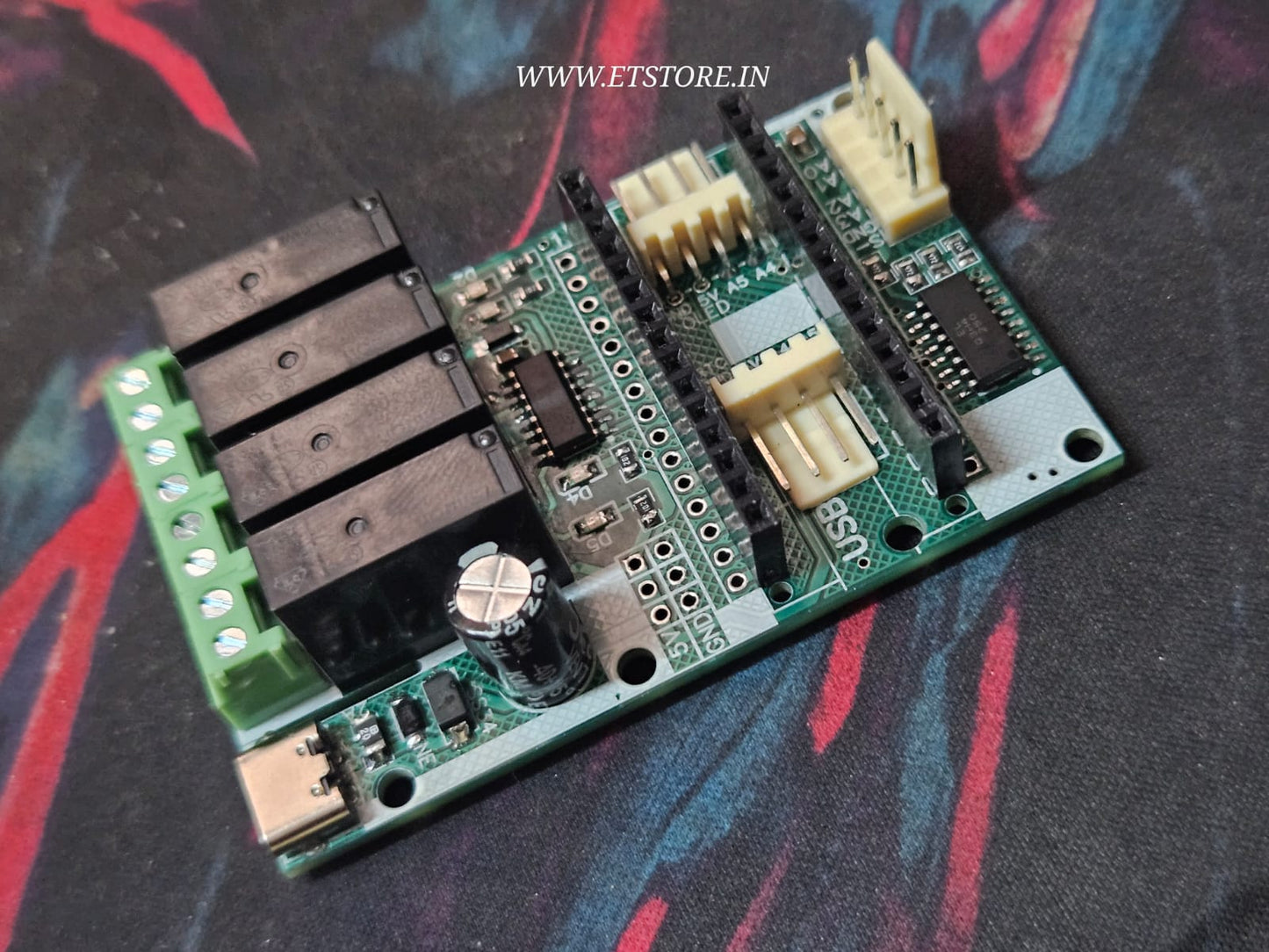 NANO BREAKOUT BOARD WITH 4 CHANNEL INPUT AND  4 RELAYS ETE9950