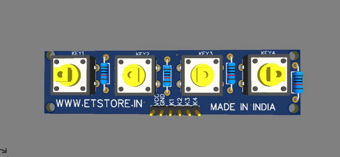 PCB for 4 Key switch Module Keypad 12X12 WIDTH SWITCH 80X20mm ET6509