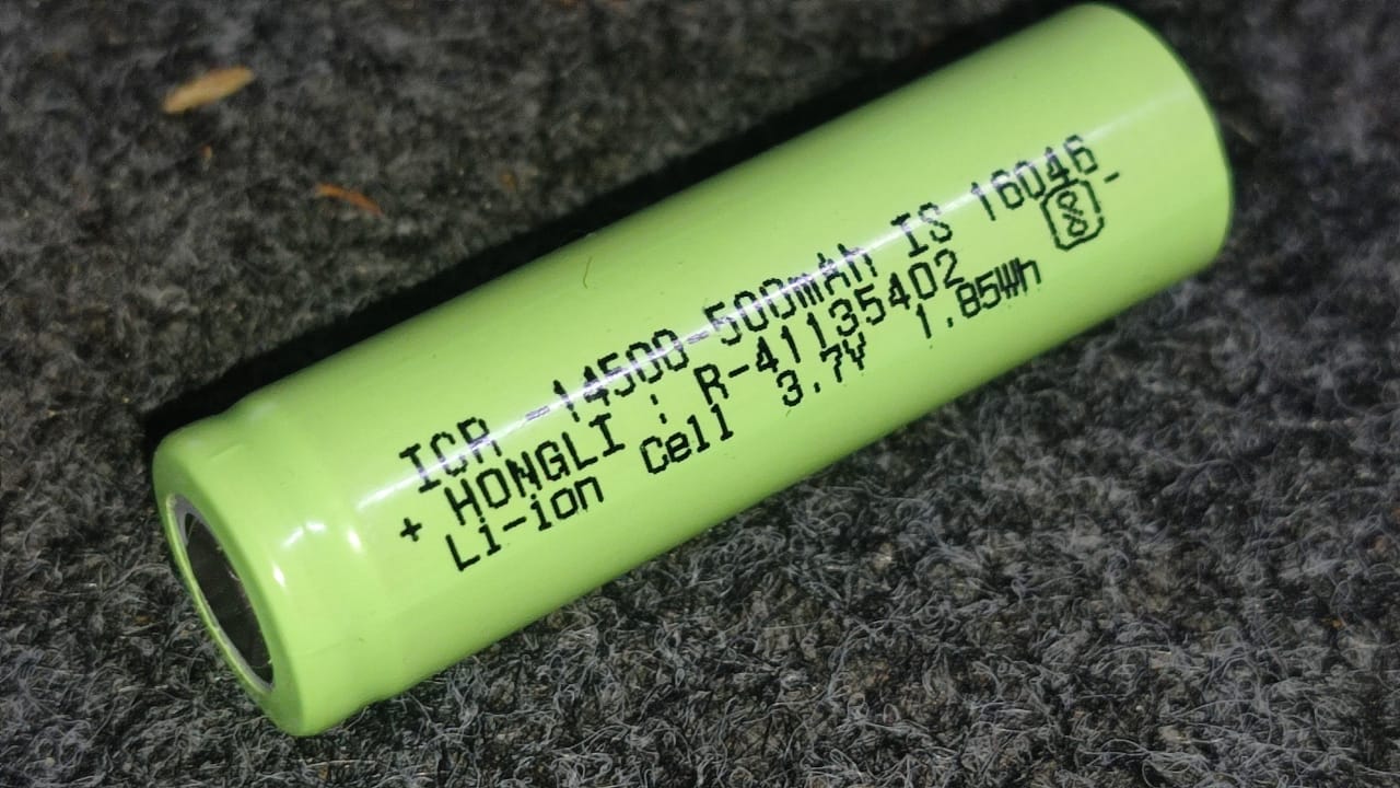 3.7V 500mAh 14500 Li-ion Battery HONGLI ET11366