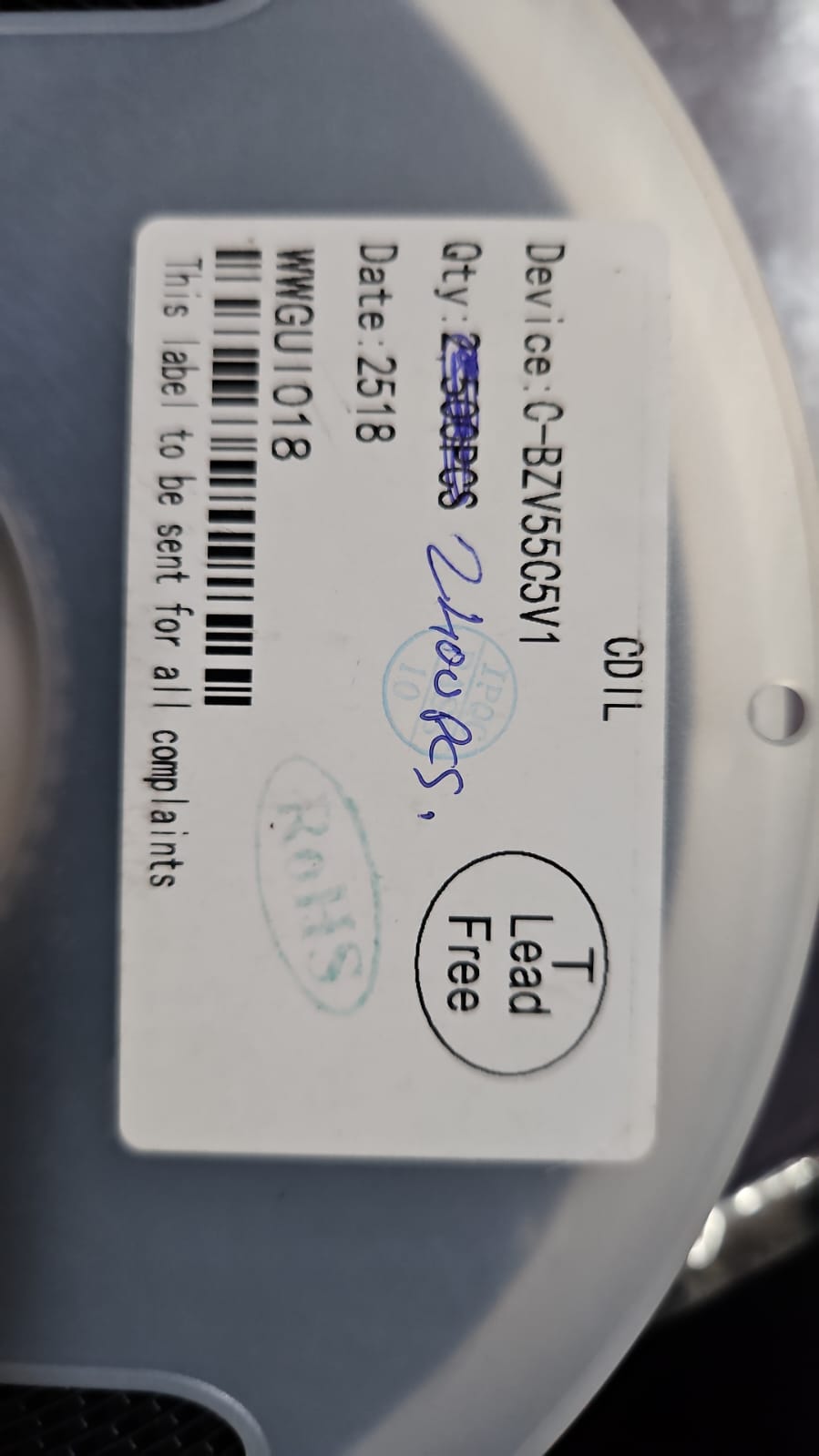 5V1 5.1V 0.5W zener diode SMD BZV55C5V1 SOD-80C ETA1399