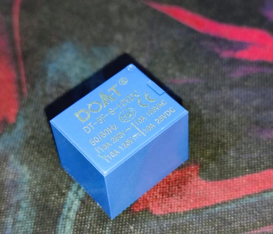 DT-5F-S-12VDC 12V 10A DOAT RELAY SPDT PCB Mount Sugar Cube 19x15x15MM ETD11111