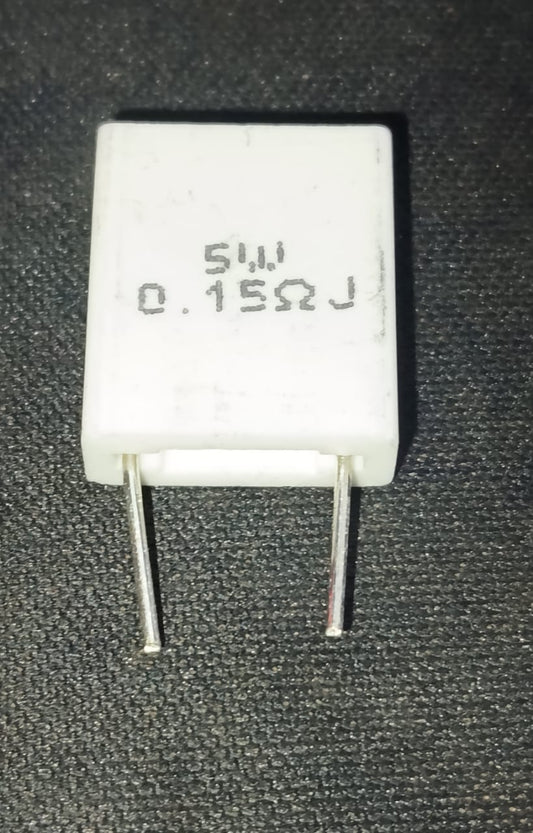 0.15 ohm 5W WIRE WOUND RESISTOR 0E15 0R15 vertical ETA2105