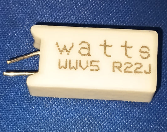 0.22 ohm 5W WIRE WOUND RESISTOR R22J vertical ETD11415