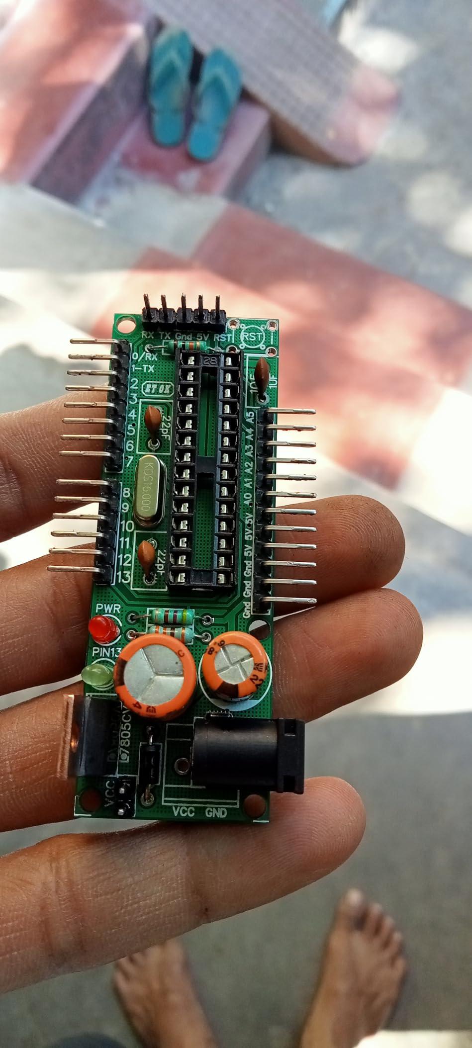 ATMEGA328 OR ATMEGA8 BREAKOUT BOARD PCB ONLY WITH 7-12V INPUT SUPPORT ET5860