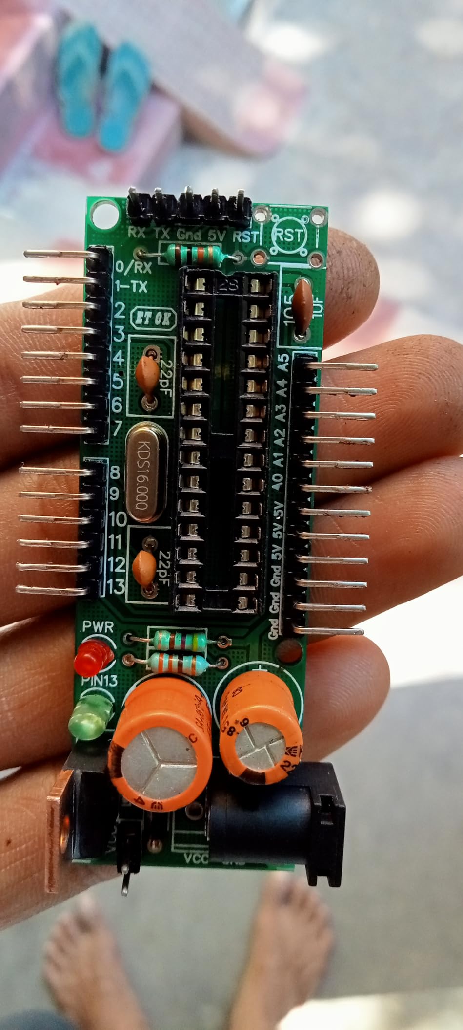 ATMEGA328 OR ATMEGA8 BREAKOUT BOARD PCB ONLY WITH 7-12V INPUT SUPPORT ET5860