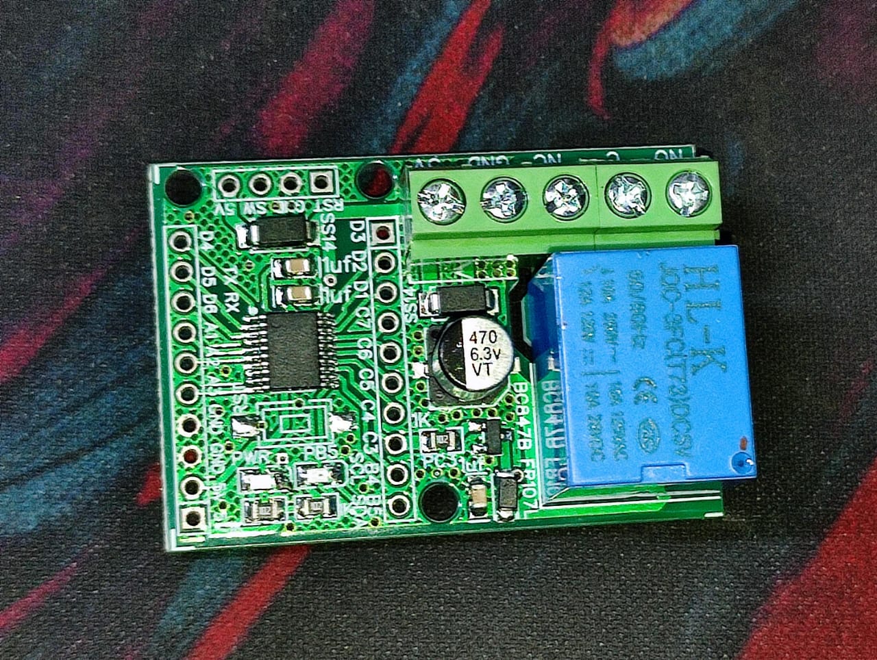 STM8S003F3P6TR with Relay BREAKOUT BOARD 5V ET7563