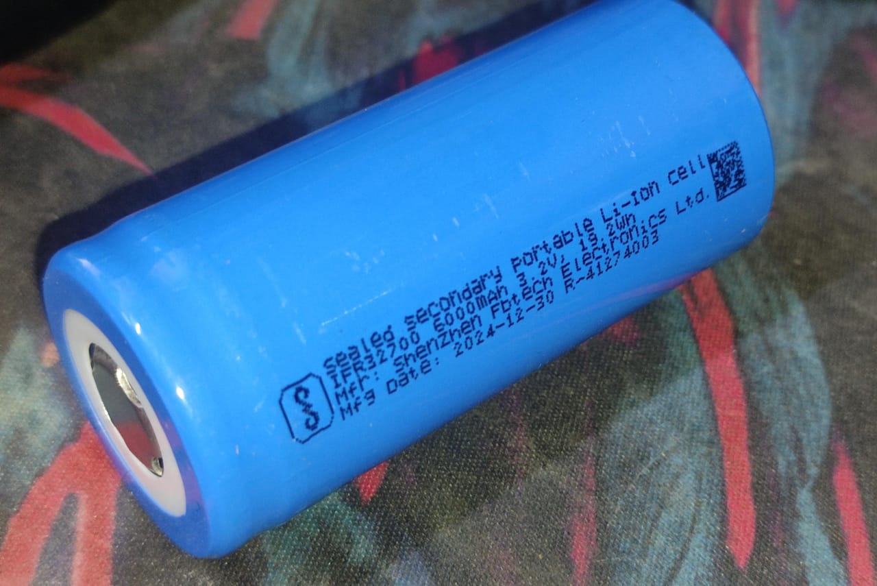 LiFePO4 3.2V IFR32700 FB TECH 6000mAh 6ah SOLAR GRADE 0.5C ET8311