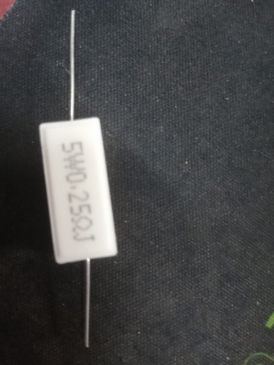 0.25 ohm 5W WIRE WOUND RESISTOR 5W0.25j horizontal ETA11250