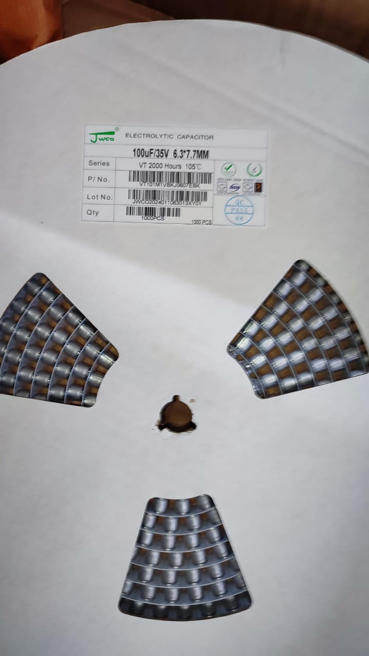 100UF 16V SMD CAPACITOR ELECTROLYTIC JWCO 6.3x5.4mm ETA1872