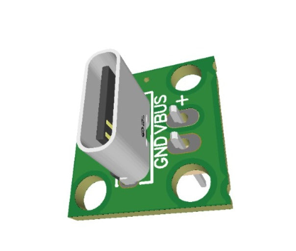 PCB For C Type USB to DIP Adapter Female breakout board module 2 pin vertical mount ETD11402