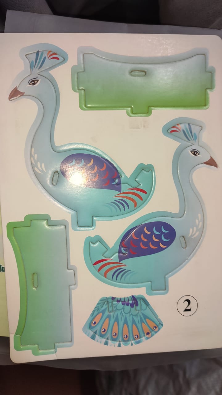 PEACOCK with TAIL LIGHT STEM Unassembled KIT  ETD11200