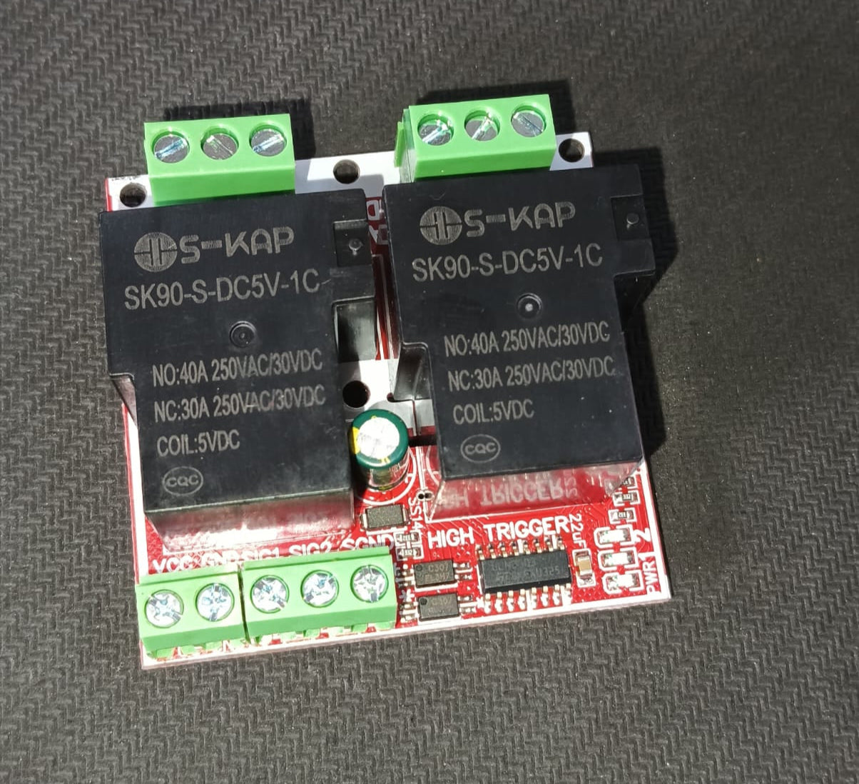 5V 40A / 30A 2 Channel Relay Module With Optocoupler high Level Trigger 2CH ETD11191