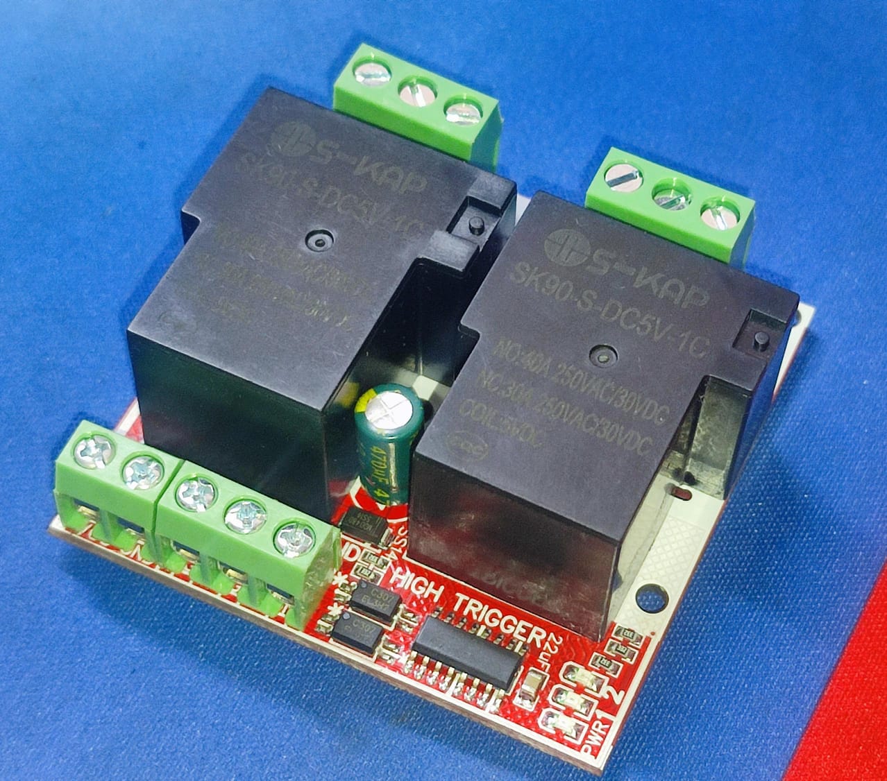 5V 40A / 30A 2 Channel Relay Module With Optocoupler high Level Trigger 2CH ETD11191