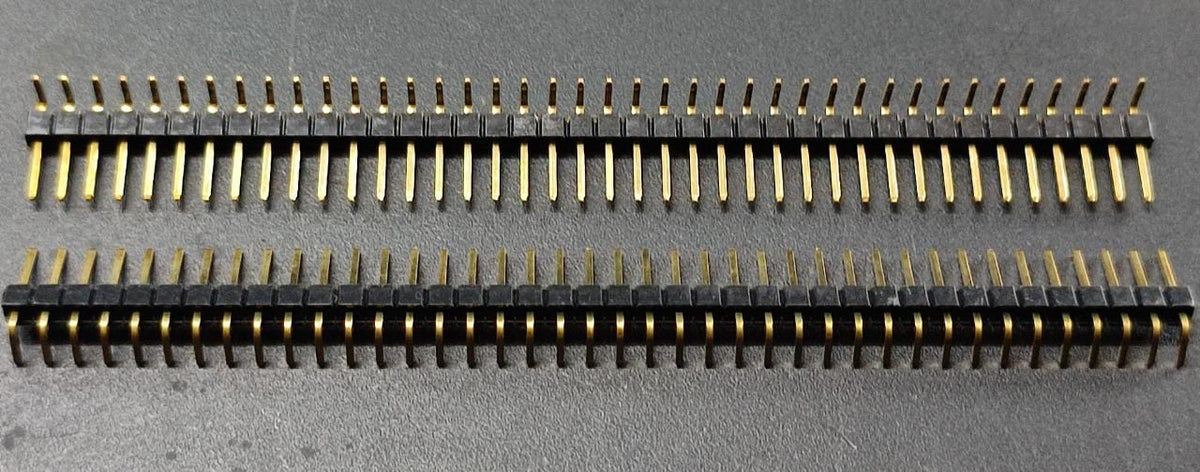 Sharp Base Header 40 pin Male Right Angle gold plated Header 2.54mm 1x40p ET7256 ...