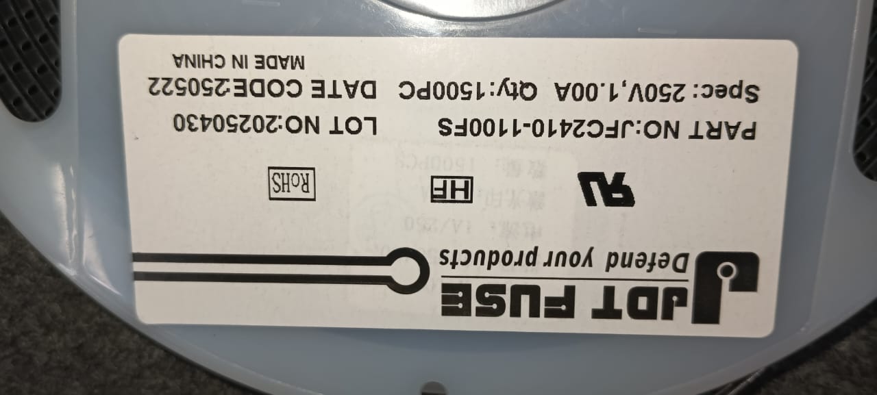 1A 250V 2410 SMD Fuse JFC2410-1100FS ETD11380