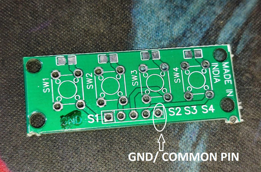 1X4 Keypad  4 keys Switch PCB ET11245