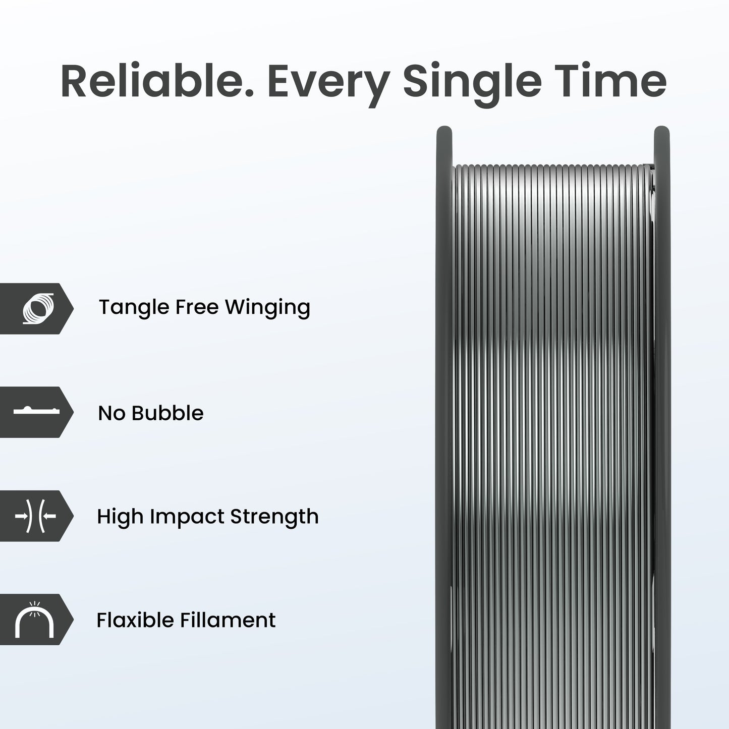 SILVER Color PLA+ filament 1.75mm 1kg 3d printer ET7232