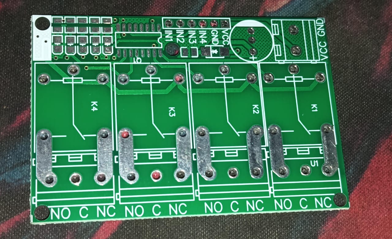 PCB FOR 4 channel 5v or 12v High trigger RELAY MODULE 4CH ET7265