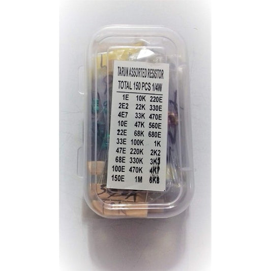 Resistor kit box 150 Resistors 30 Values 1/4W 5% ET10795