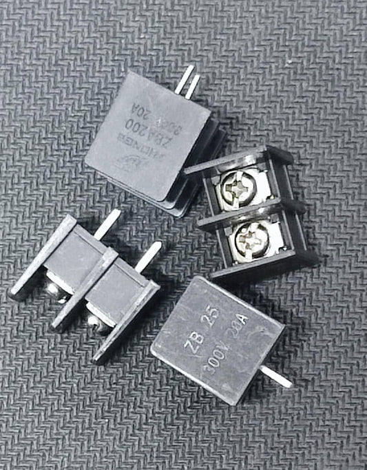 ZBA200 ZB25C-2P BLACK PCB TERMINAL BLOCK 7.62MM 2 PIN 300V 20A ET7377