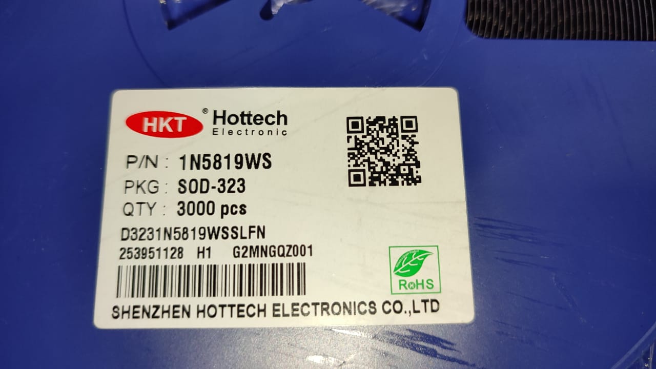1N5819WS SOD-323 Hottech 40V 1A Schottky Diode SMD ETA2458
