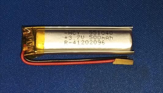 3.7V 500mAH 551040 55x10x4mm Lithium Polymer Battery  ET11356
