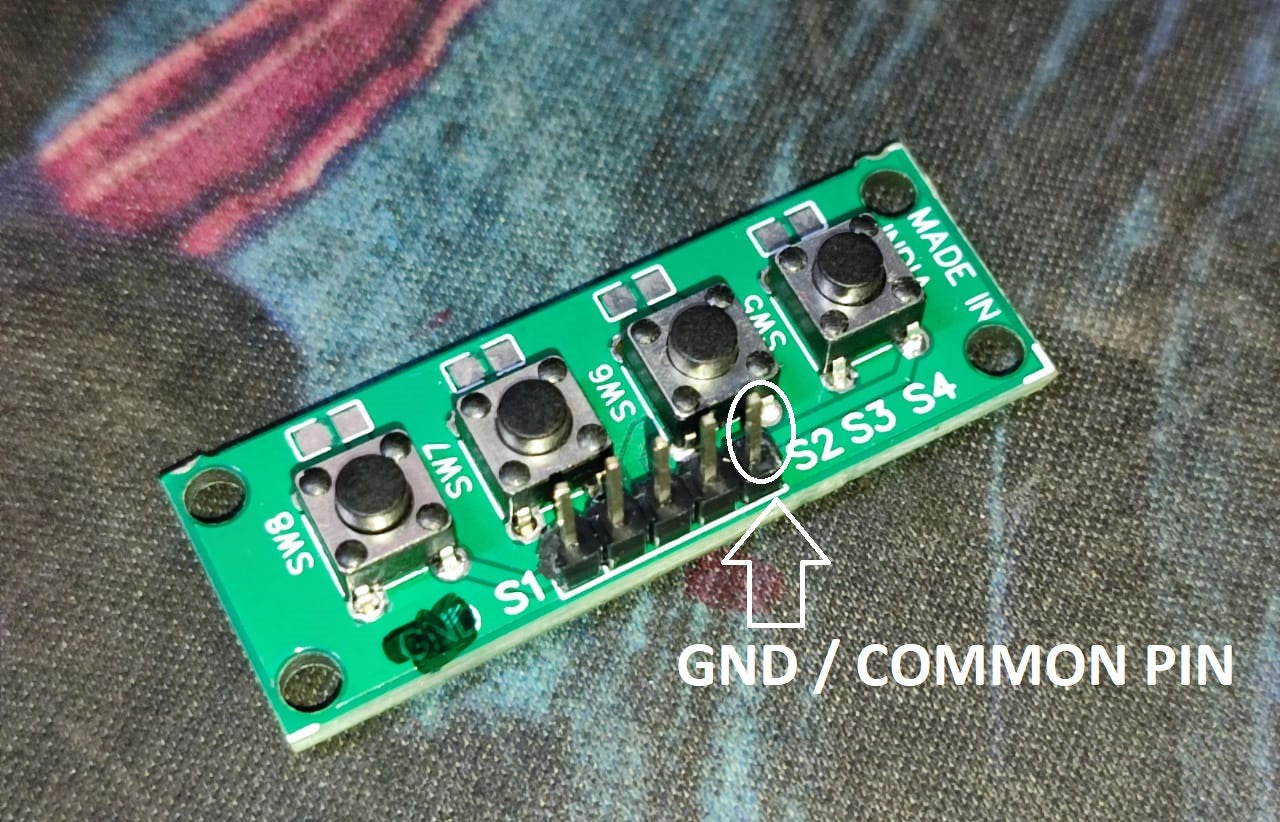 1X4 Keypad  4 keys Switch PCB ET11245