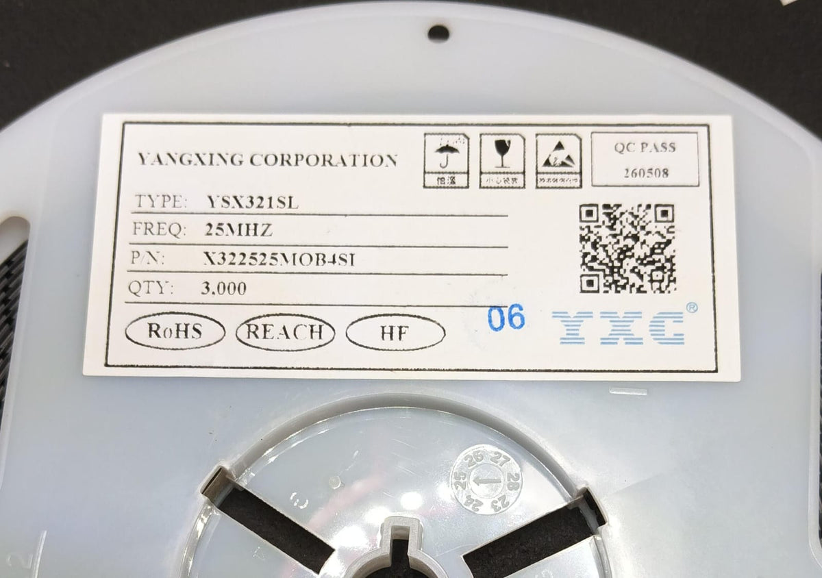 25MHz SMD3225-4P SMD crystal YXC X322525MOB4SI 25.000 ET10952