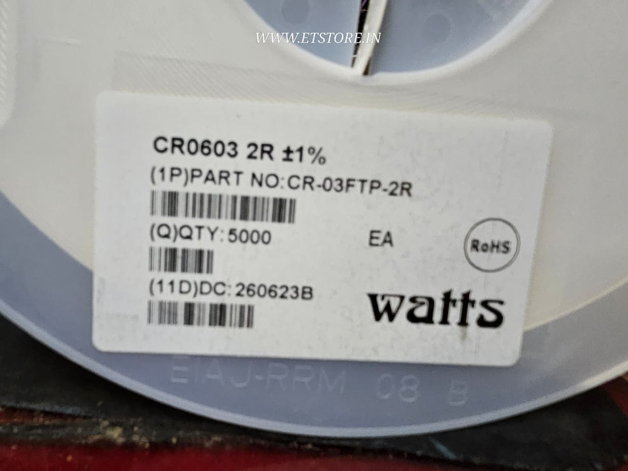 2 OHM 0603 SMD RESISTOR 1/16W 1% 2e 2R ETH6668