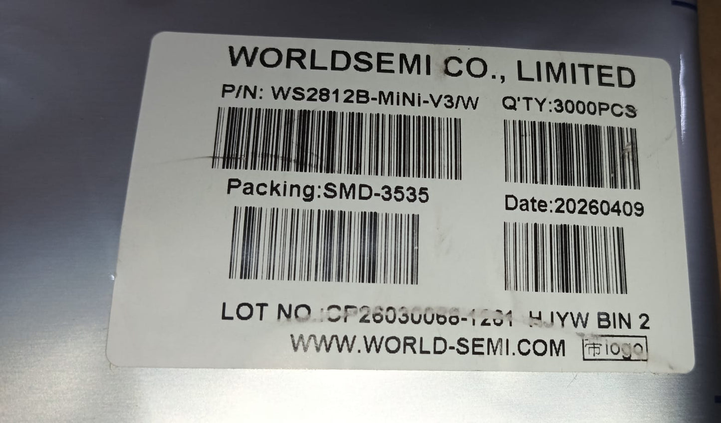 WS2812B-MINI-V3/W SMD3535-4P Worldsemi LED Addressable 3535 ETA2653