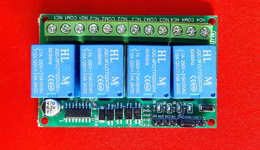 5V 4 Channel Relay Module 7A opto isolated with ESD & Reverse voltage protection 4CH ET7916