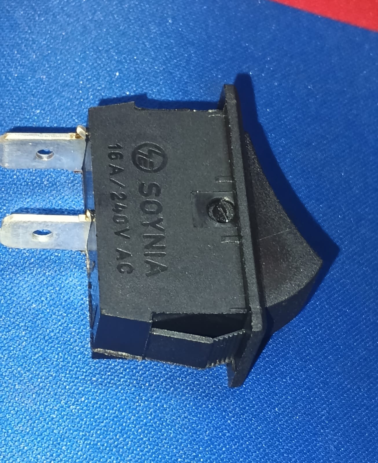 SE312 16A SOYNIA BLACK SPST Rocker Switch 240V AC On Off ETE9892 ...