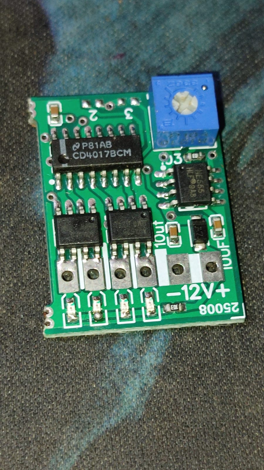 4 CHANNEL Running DC LIGHT CHASER 5-12V 5A CD4017+ 555 ETD11298